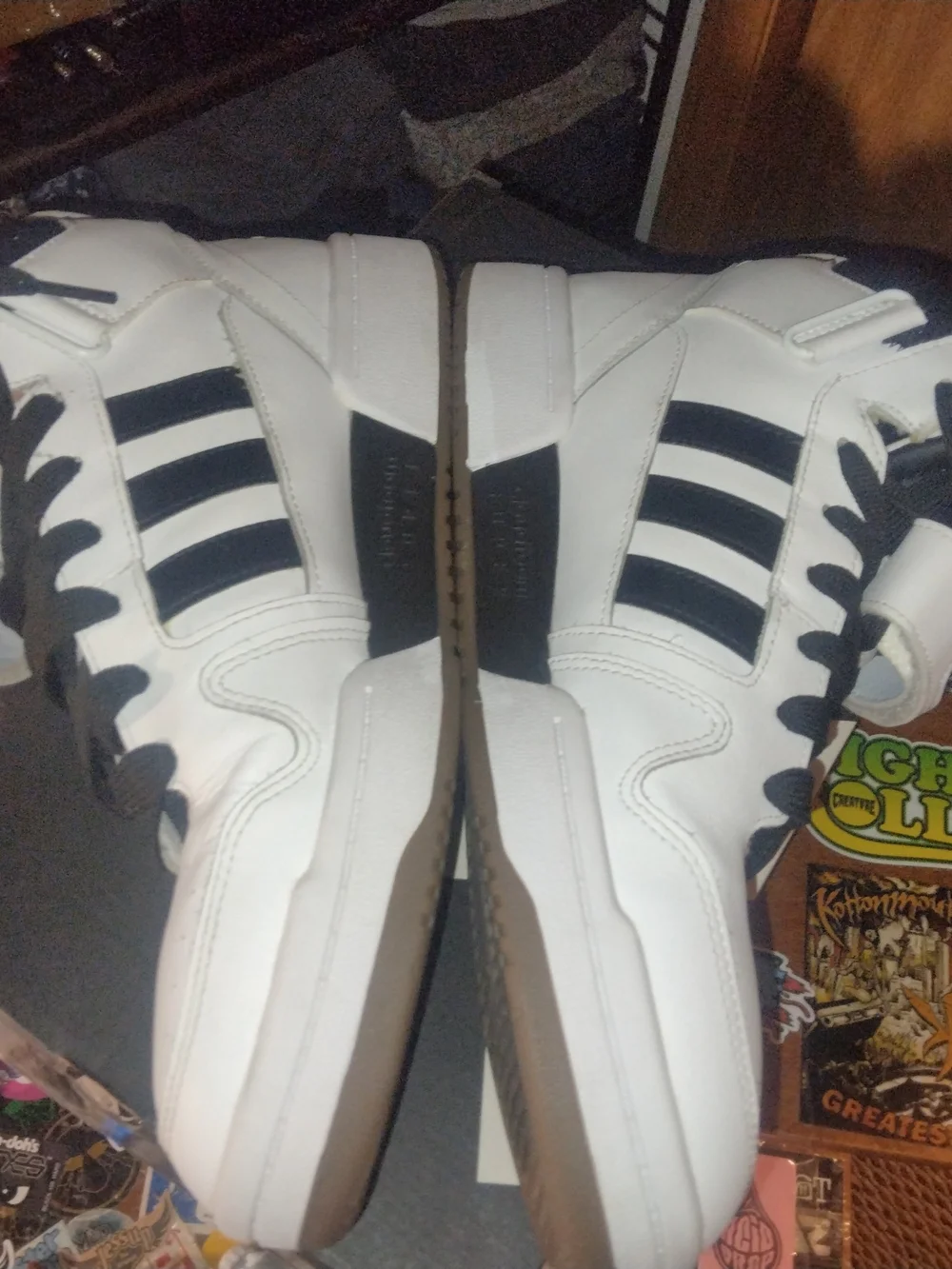 Adidas Black/White Postmove Mid - Size 12